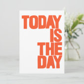 Today is the day kaart (Staand voorkant)