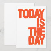 Today is the day kaart (Voorkant / Achterkant)