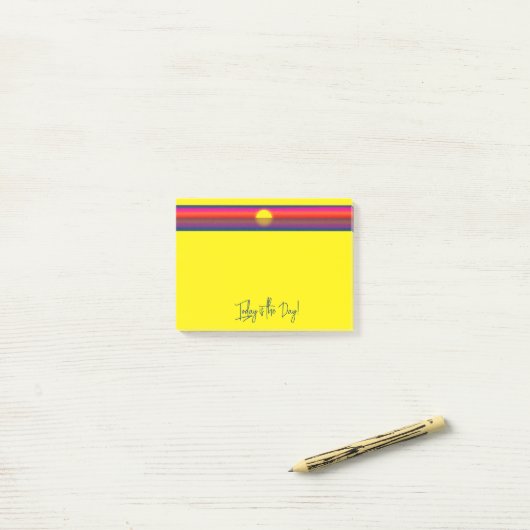 Today is the Day Sunrise Affirmation Post-it® Notes (Op bureau)