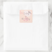 Today is The Day Vierkante Sticker (Tas)