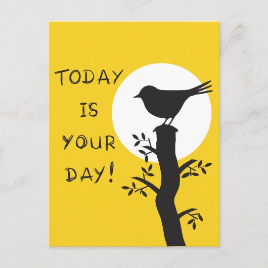 Today is your day - inspirational hand drawn quote briefkaart (Voorkant)