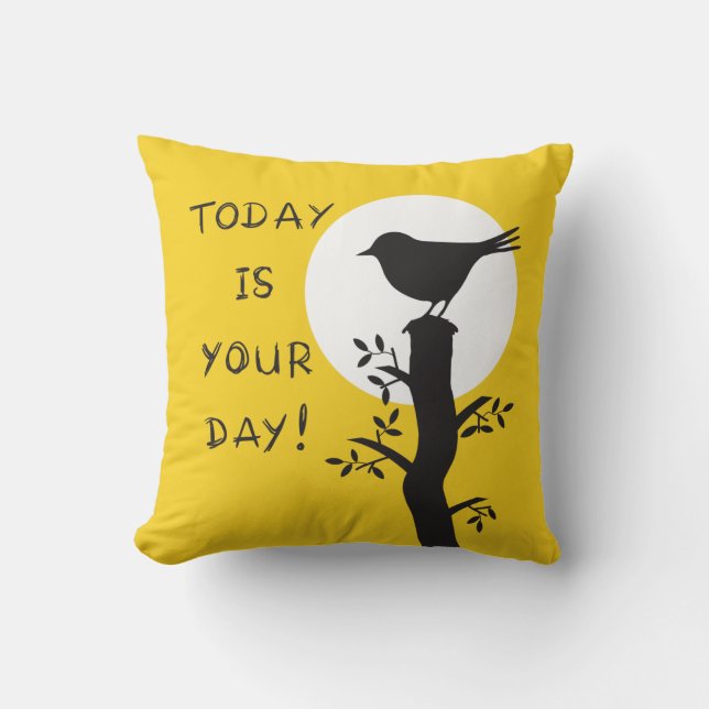 Today is your day - inspirational hand drawn quote kussen (Voorkant)