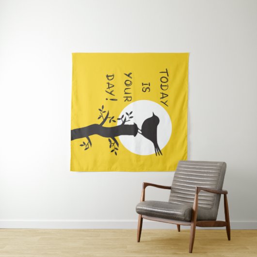 Today is your day - inspirational hand drawn quote wandkleed (In Situ (horizontaal))