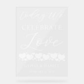 Today We Celebrate Love Custom Wedding Welcome Acryl Bord (Voorkant)