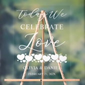 Today We Celebrate Love Custom Wedding Welcome Acryl Bord (Neutraal)