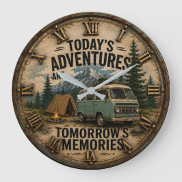 Today's Adventures Are Tomorrow's Memories Camper  Grote Klok