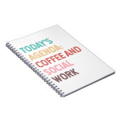Todays Agenda Coffee en Social Work Notitieboek (Rechterzijde)