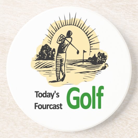 Todays Fourcast "Golf" Zandsteen Onderzetter (Voorkant)