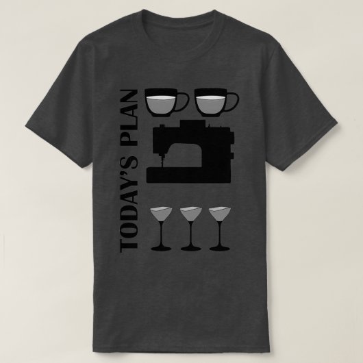 Todays Plan Koffee Sew Wine T-shirt (Design voorkant)