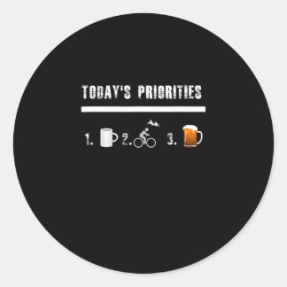 Todays - prioriteiten Funny Mountain Bike Ronde Sticker