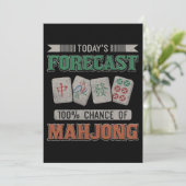 Todays Verwachting 100 Kans van Mahjong Party Mahj Kaart (Staand voorkant)