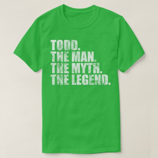 Todd Achternaam Todd Achternaam Todd Achternaam T T-shirt (Design voorkant)