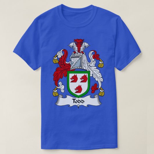 Todd Coat of Arms Family Crest T-shirt (Design voorkant)