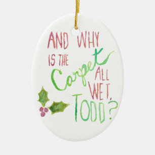Todd en Margo Double Sided Holiday Ornament