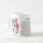 Todd Family Coat of Arms mok (Voorkant links)