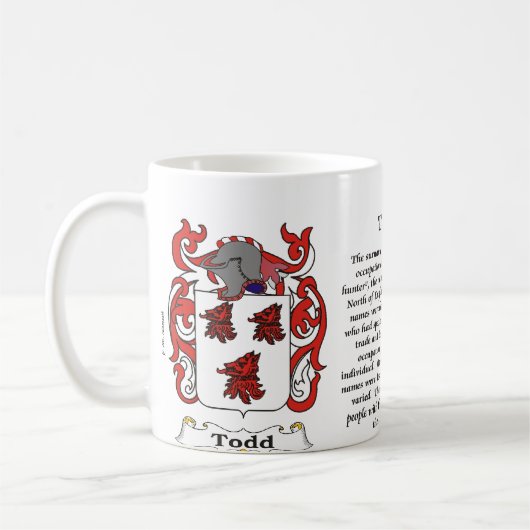 Todd Family Coat of Arms mok (Links)
