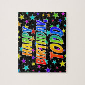 "TODD" First Name, Fun "HAPPY BIRTHDAY" Legpuzzel (Verticaal)