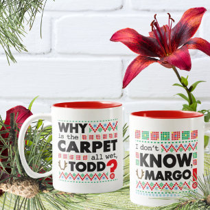 Todd Margo Carpet Funny Red Ugly Kerstmis Mok