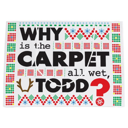 Todd Margo Tapijt Grappig Rood Lelijke Kersttrui Groot Cadeauzakje (Voorkant)