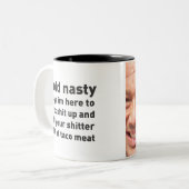 Todd Nasty Tweekleurige Koffiemok (Voorkant links)