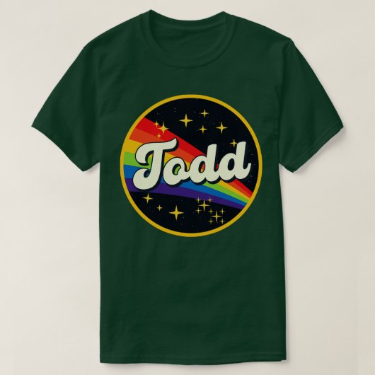 Todd Rainbow in ruimte stijl T-shirt (Design voorkant)