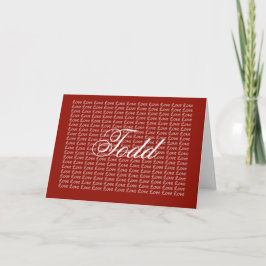 Todd Red Enless Love Kaart