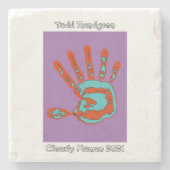 Todd Rundgren is een duidelijk menselijk Onderzett Stenen Onderzetter (Voorkant)