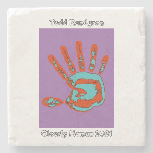 Todd Rundgren is een duidelijk menselijk Onderzett Stenen Onderzetter (Voorkant)