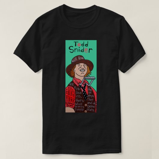 Todd Snider Pop Folk Art Classic T-Shirt (Design voorkant)