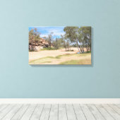 Todd stroomgebied nabij Alice Springs Canvas Afdruk (Insitu (Houten vloer))