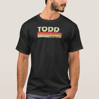 Todd Surname Funny Retro  80-90-jarige verjaardag T-shirt