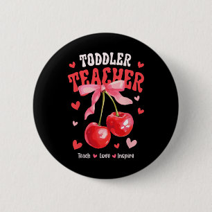 Toddle Leraar Onderwijs Liefde Inspireren Kers Coq Ronde Button 5,7 Cm