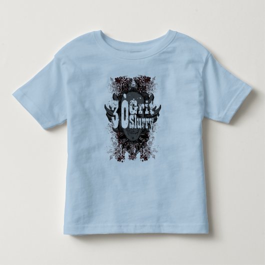 Toddler 30 Grit Slurry met rood Kinder Shirts (Voorkant)