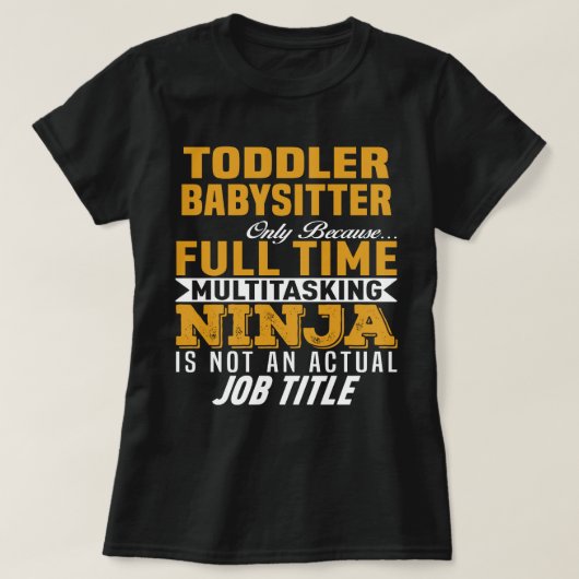 Toddler Babysitter T-shirt (Design voorkant)