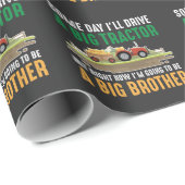 Toddler Big Brother Graphics Tractor Sibling Son Cadeaupapier (Rol Hoek)