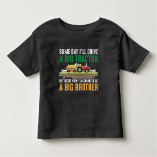 Toddler Big Brother Graphics Tractor Sibling Son Kinder Shirts