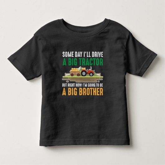 Toddler Big Brother Graphics Tractor Sibling Son Kinder Shirts (Voorkant)