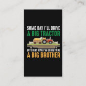 Toddler Big Brother Graphics Tractor Sibling Son Visitekaartje (Voorkant)