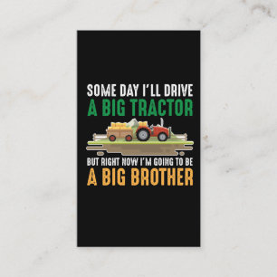 Toddler Big Brother Graphics Tractor Sibling Son Visitekaartje