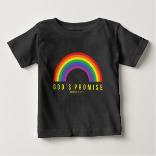 Toddler Black T-shirt Rainbow Gods belofte