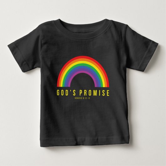 Toddler Black T-shirt Rainbow Gods belofte (Voorkant)