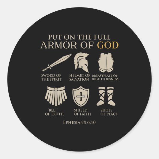 Toddler Boy Armor Of God Brother Son Men Kid Chris Ronde Sticker (Voorkant)