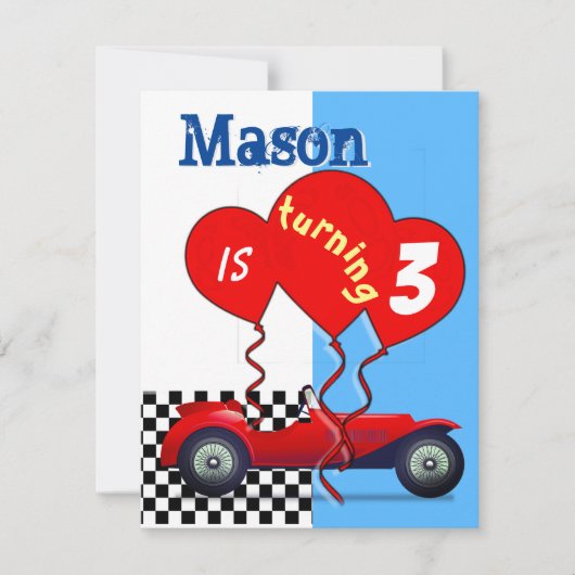 Toddler Boy Birthday Party Notitiekaartje (Voorkant)