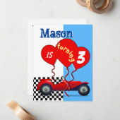 Toddler Boy Birthday Party Notitiekaartje (Voorkant / Achterkant in situ)