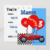 Toddler Boy Birthday Party Notitiekaartje (Voorkant / Achterkant)