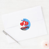 Toddler Boy Birthday Ronde Sticker (Envelop)