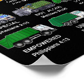 Toddler Boy God Says I Am Garbage Truck Jesus Brot Poster (Hoek)