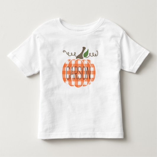 Toddler Boy Waterverf Oranje Pset Pumpkin Kinder Shirts (Voorkant)
