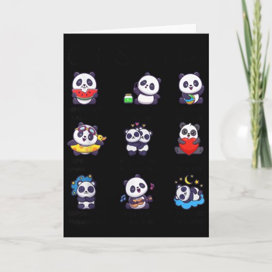 Toddler Boys Girl God Says Am Cute Panda Kid Chris Kaart (Voorkant)