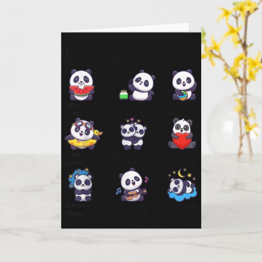 Toddler Boys Girl God Says Am Cute Panda Kid Chris Kaart (Gele Bloem)